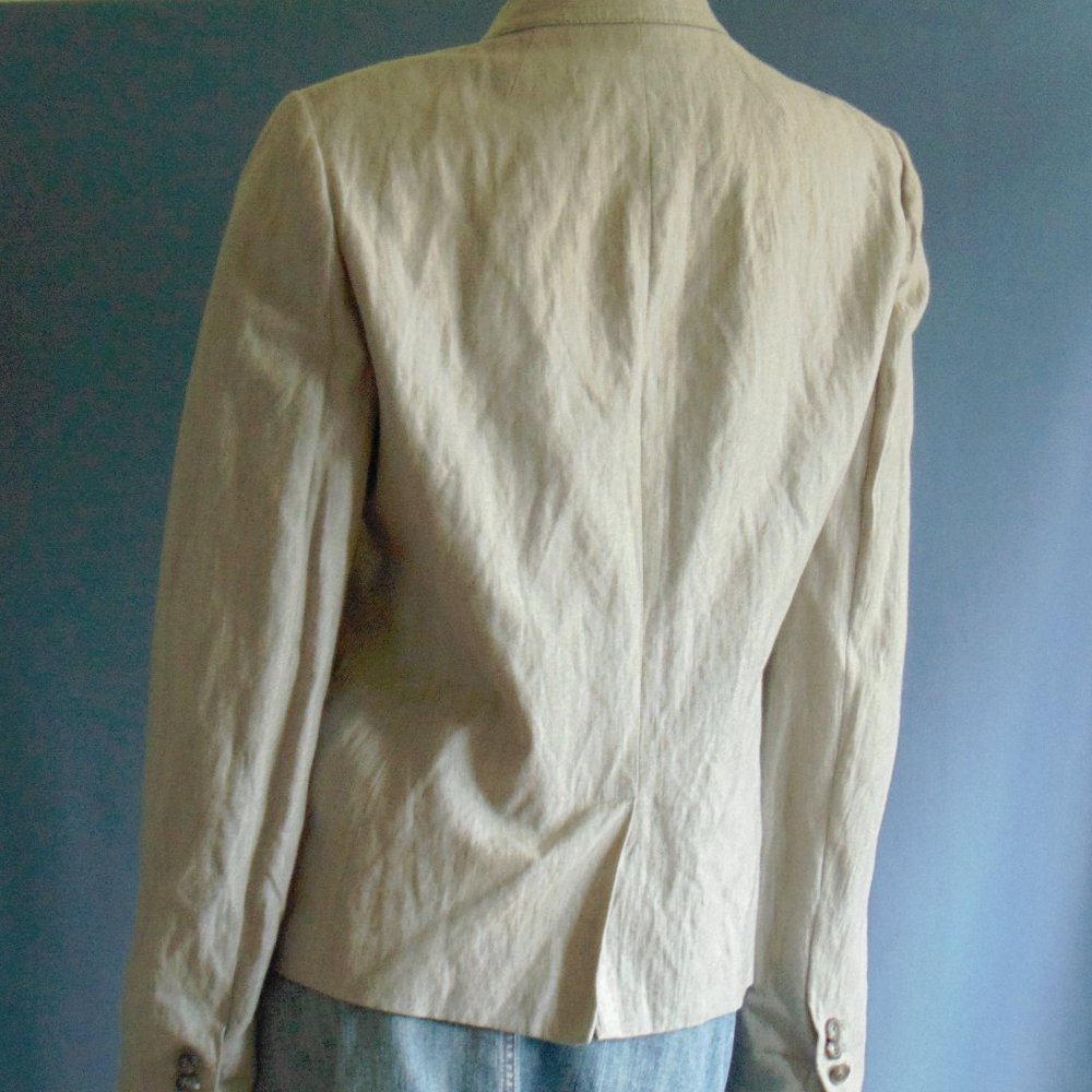J. Crew Flax Beige Metallic Schoolboy Jacket 10 - Picture 6 of 8